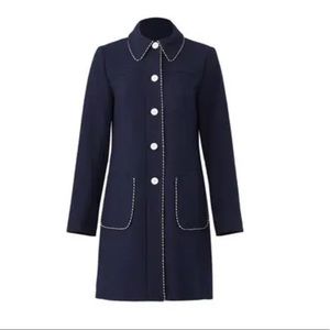 Navy Blue Shoshanna Button Down Coat 2